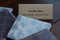 French Fleur Glass Coasters In Set Of 4 4 small