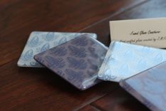 French Fleur Glass Coasters In Set Of 4 5 small