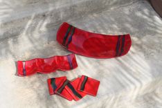 Red Glass Coasters In Set Of 4 3 small