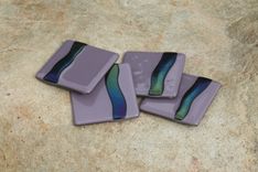 Lilac Glass Coasters In Set Of 4 3 small