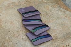 Lilac Glass Coasters In Set Of 4 4 small