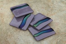 Lilac Glass Coasters In Set Of 4 5 small