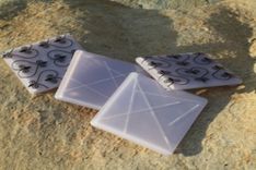 Cotton Candy Hearts Glass Coasters In Set Of 4 3 small