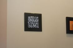 Fused Glass Wall Art- Square Zebra 1 small