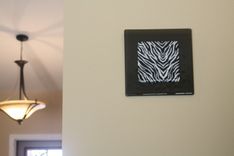 Fused Glass Wall Art- Square Zebra 2 small