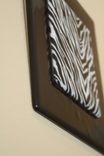 Fused Glass Wall Art- Square Zebra 3 small