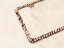 Rose Gold European Crystal Bling License Plate Frame Bedazzled Crystallized Vanity Car Metallic 1 small
