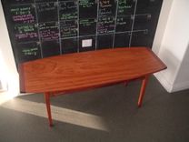 "Mittens And Slippers Ii" Antikea Danish Modern Coffee Table In Jatoba And Purpleheart 5 small