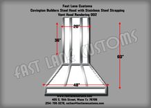 The "Covington" W/ Flue, Custom Range Hood, Blower Sold Separately // (Min. Shipping $450+) 4 small