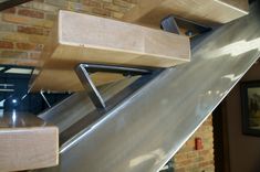 Modern Steel & Wood Staircase // (Min. Shipping $450+) 2 small