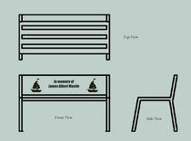Memorial Bench, Personalized // (Min. Shipping $450+) 5 small