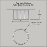 Table Base For Glass, Wood, Marble Or Any Kind Of Top // (Min. Shipping $450+) 2 small