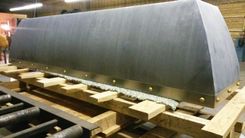 Natural Zinc Vent Hood, Custom Range Hood, Blower Sold Separately // (Min. Shipping $450+) 2 small