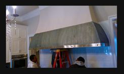 Natural Zinc Vent Hood, Custom Range Hood, Blower Sold Separately // (Min. Shipping $450+) 1 small