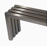 Modern Stainless Steel Tube Bench // (Min. Shipping $450+) 1 small