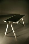 Custom Steel Desk With Wooden Inlay Top // (Min. Shipping $450+) 2 small