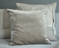 Taupe Raffia Print & Velvet Decorative Pillow 2 small