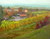 Oil Painting - Automne Sur Les Route Des Vins 1 small