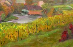 Oil Painting - Automne Sur Les Route Des Vins 2 small