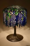 Wisteria Lampshade On Tree Trunk Base. 1 small