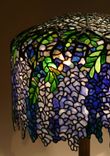 Wisteria Lampshade On Tree Trunk Base. 2 small