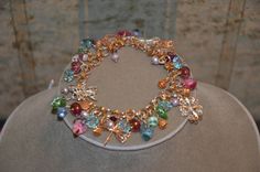 Sterling Silver & Rose Gold Charm Bracelet 1 small