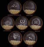 Wall Mounted Wine Bottle & Cork Display - Kala - Made From Napa Wine Barrels 5 small