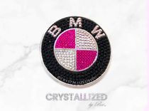 Pink Bmw Emblem With Genuine European Crystals Crystallized Roundel Car Emblem Bling Bedazzled 2 small