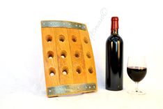 Wine Bottle Stopper Display - Vintner's Dozen 2 -  Made From Reclaimed California Wine Barrels 2 small