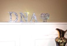 Freestanding Crystallized 3" Wooden Letter Bling Genuine European Crystals Bedazzled 1 small
