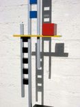 Mondrian-Inspired Metal Sculpture "Level 3" 2 small
