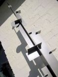 Silver Bronze Steel Sculpture "Bauhaus Statement" 2 small