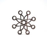 Black Walnut Mid-Century Modern Classic Wall Art (772-5) 2 small