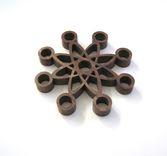 Black Walnut Mid-Century Modern Classic Wall Art (772-5) 3 small