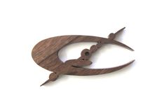 Black Walnut Mid-Century Modern Classic Wall Art (775-4) 2 small