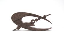 Black Walnut Mid-Century Modern Classic Wall Art (775-4) 3 small