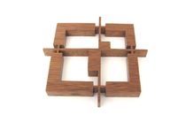 Mahogany Mid-Century Modern Classic Wall Art (770-2) 1 small