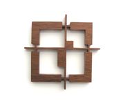 Mahogany Mid-Century Modern Classic Wall Art (770-2) 3 small