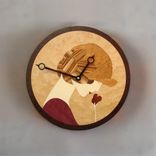 Art Deco Styled Wall Clock Made With Inlaid Wood. Wc-2 2 small