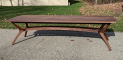 Mid Century Inspired Walnut Dining Table 6 small