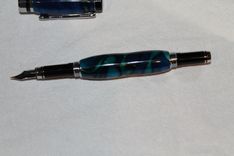 Classic Fountain Pen - Acrylic Blue Swirl 2 small