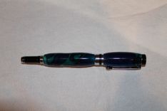 Classic Fountain Pen - Acrylic Blue Swirl 4 small