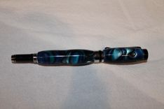 Classic Fountain Pen - Acrylic Blue Swirl 5 small