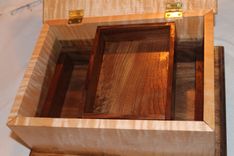 Jewelry / Keepsake Box - Curly Maple / Walnut 2 small