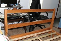 White Oak Parsons Style Queen Bed 4 small
