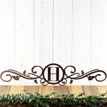 Personalized Metal Monogram Sign with Scrolls 2 small