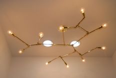 Spithra 10-Bulb Brass Chandelier 4 small