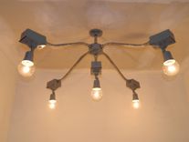 Outdoor Security Light 5-Bulb Chandelier 2 small