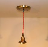 Minimalist Antique Style Fitter Pendant: Antique Brass 4 small