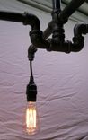 Industrial - Steampunk Black Malleable Iron 4-Bulb Chandelier 1 small